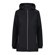 CMP Winterjacke Long Fix Hood (gefütterte Ripstop-Jacke) schwarz Damen